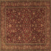 Square Persian Brown Traditional Rug, tr1930brn