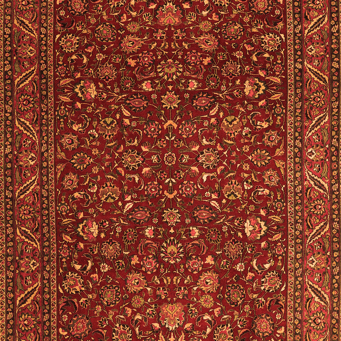 Serging Thickness of Machine Washable Persian Orange Traditional Area Rugs, wshtr1930org