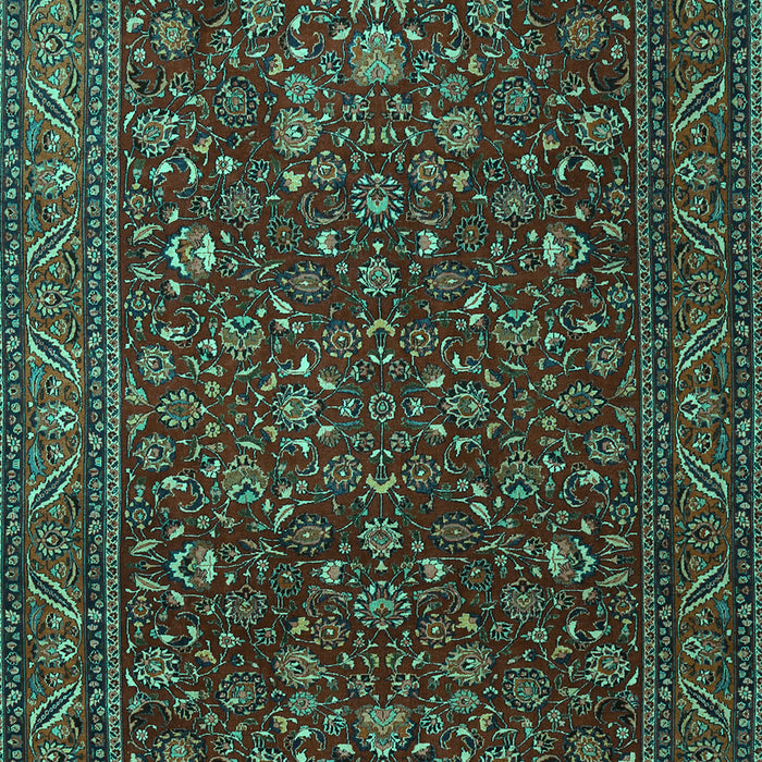 Machine Washable Persian Turquoise Traditional Area Rugs, wshtr1930turq