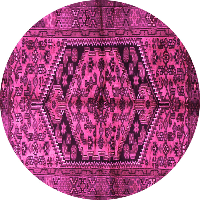 Round Persian Pink Traditional Rug, tr1931pnk