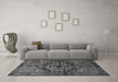 Machine Washable Persian Gray Traditional Rug in a Living Room,, wshtr1931gry