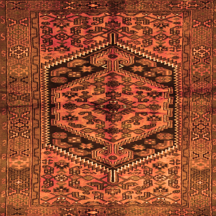 Serging Thickness of Persian Orange Traditional Rug, tr1931org