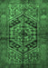 Machine Washable Persian Emerald Green Traditional Area Rugs, wshtr1931emgrn