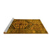 Sideview of Machine Washable Persian Yellow Traditional Rug, wshtr1931yw