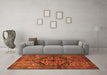 Machine Washable Persian Orange Traditional Area Rugs in a Living Room, wshtr1931org