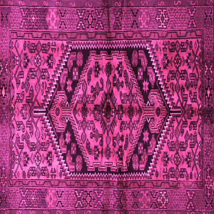 Square Machine Washable Persian Pink Traditional Rug, wshtr1931pnk