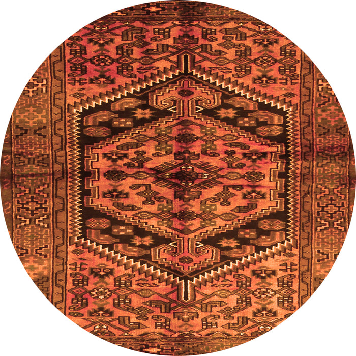 Square Persian Orange Traditional Rug, tr1931org