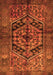 Serging Thickness of Machine Washable Persian Orange Traditional Area Rugs, wshtr1931org