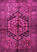 Machine Washable Persian Pink Traditional Rug, wshtr1931pnk