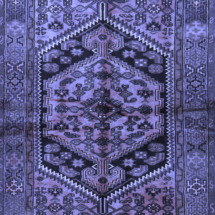 Machine Washable Persian Blue Traditional Rug, wshtr1931blu