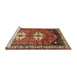 Sideview of Machine Washable Traditional Tomato Red Rug, wshtr1932