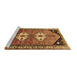 Sideview of Machine Washable Persian Brown Traditional Rug, wshtr1932brn