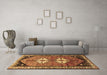 Machine Washable Persian Brown Traditional Rug in a Living Room,, wshtr1932brn