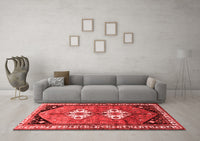 Machine Washable Persian Red Traditional Rug, wshtr1932red