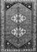 Serging Thickness of Machine Washable Persian Gray Traditional Rug, wshtr1932gry