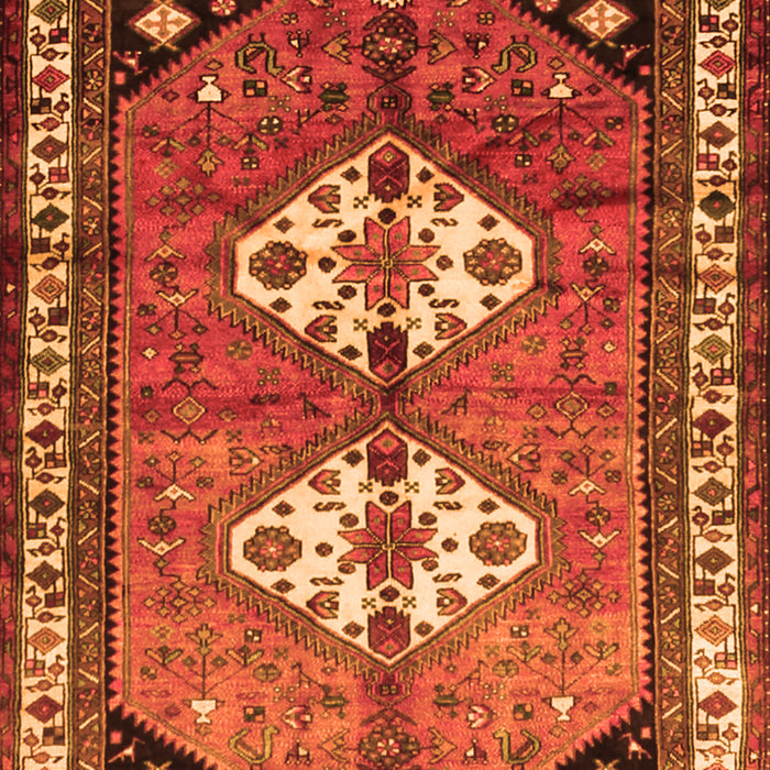 Serging Thickness of Machine Washable Persian Orange Traditional Area Rugs, wshtr1932org