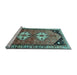 Sideview of Machine Washable Persian Light Blue Traditional Rug, wshtr1932lblu