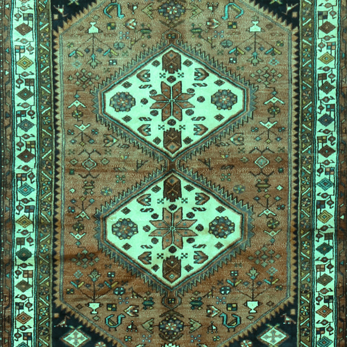 Machine Washable Persian Turquoise Traditional Area Rugs, wshtr1932turq