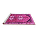 Sideview of Machine Washable Persian Pink Traditional Rug, wshtr1932pnk