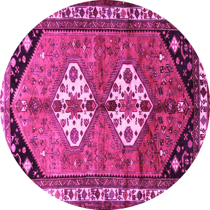 Round Persian Pink Traditional Rug, tr1932pnk