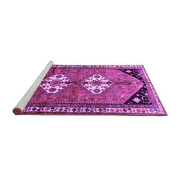 Sideview of Machine Washable Persian Purple Traditional Area Rugs, wshtr1932pur