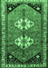 Machine Washable Persian Emerald Green Traditional Area Rugs, wshtr1932emgrn