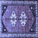 Square Persian Blue Traditional Rug, tr1932blu