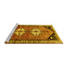 Sideview of Machine Washable Persian Yellow Traditional Rug, wshtr1932yw