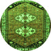 Square Persian Green Traditional Rug, tr1932grn