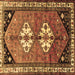 Square Machine Washable Persian Brown Traditional Rug, wshtr1932brn