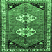 Square Machine Washable Persian Emerald Green Traditional Area Rugs, wshtr1932emgrn