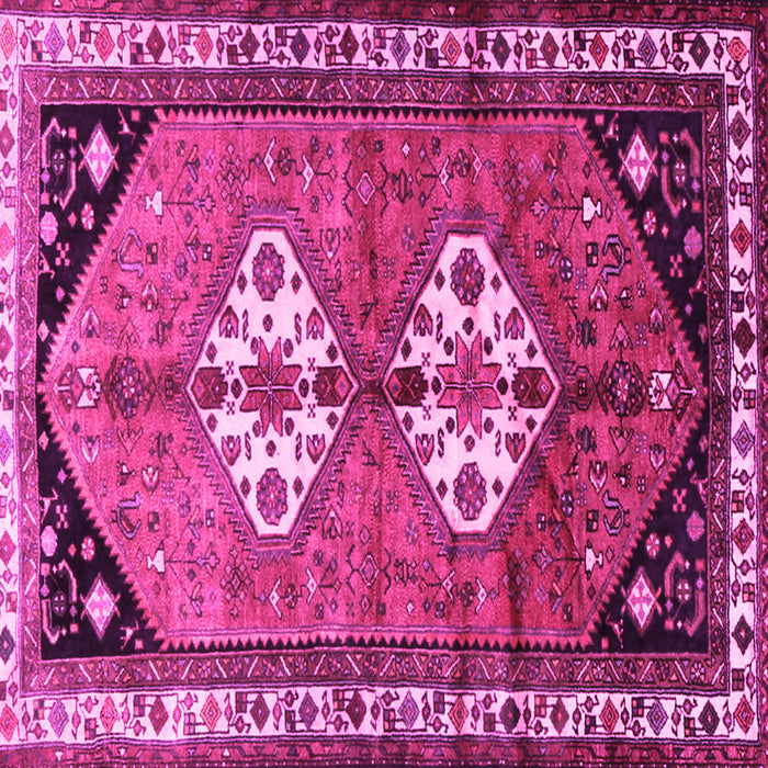 Square Machine Washable Persian Pink Traditional Rug, wshtr1932pnk