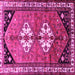 Square Machine Washable Persian Pink Traditional Rug, wshtr1932pnk