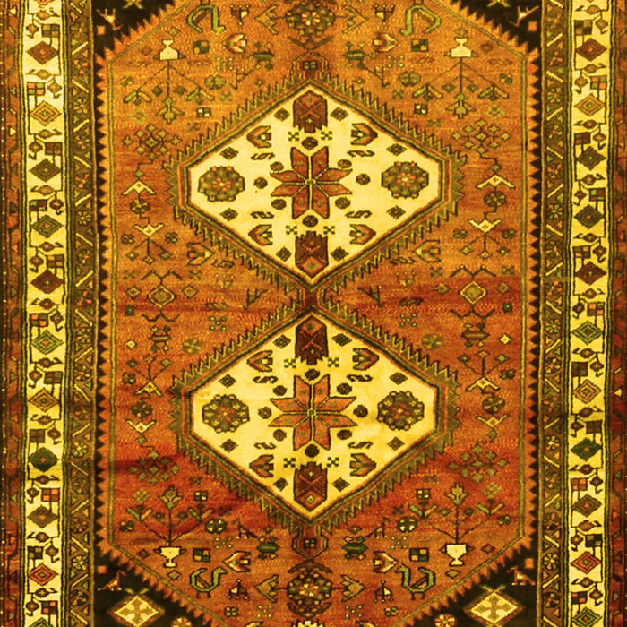 Machine Washable Persian Yellow Traditional Rug, wshtr1932yw