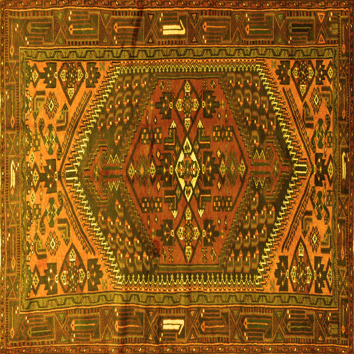 Square Persian Yellow Traditional Rug, tr1933yw