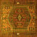 Square Persian Yellow Traditional Rug, tr1933yw