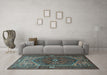 Machine Washable Persian Light Blue Traditional Rug in a Living Room, wshtr1933lblu