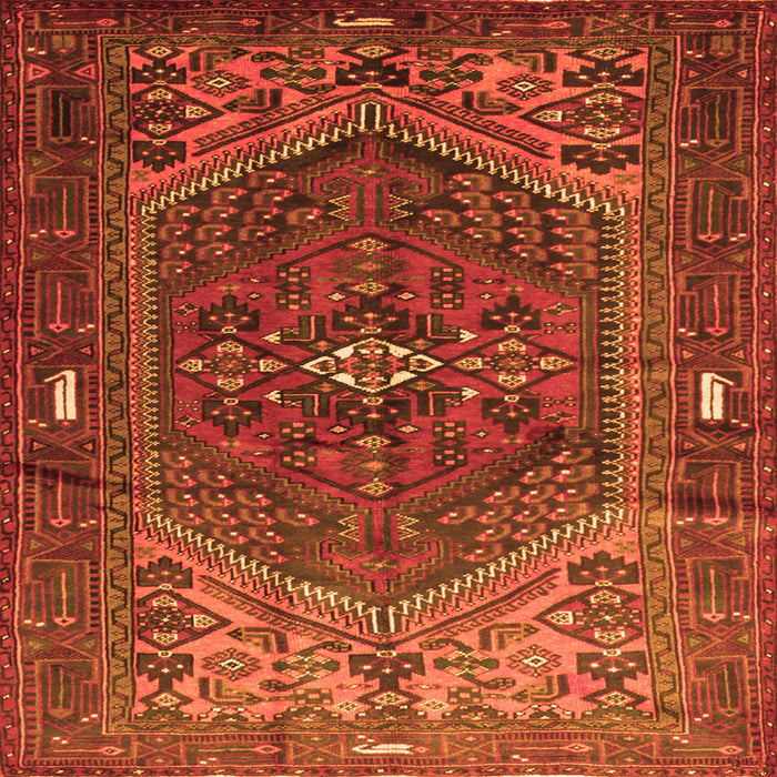 Serging Thickness of Persian Orange Traditional Rug, tr1933org