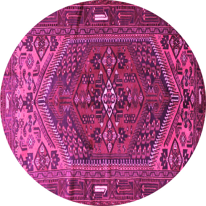 Round Persian Pink Traditional Rug, tr1933pnk