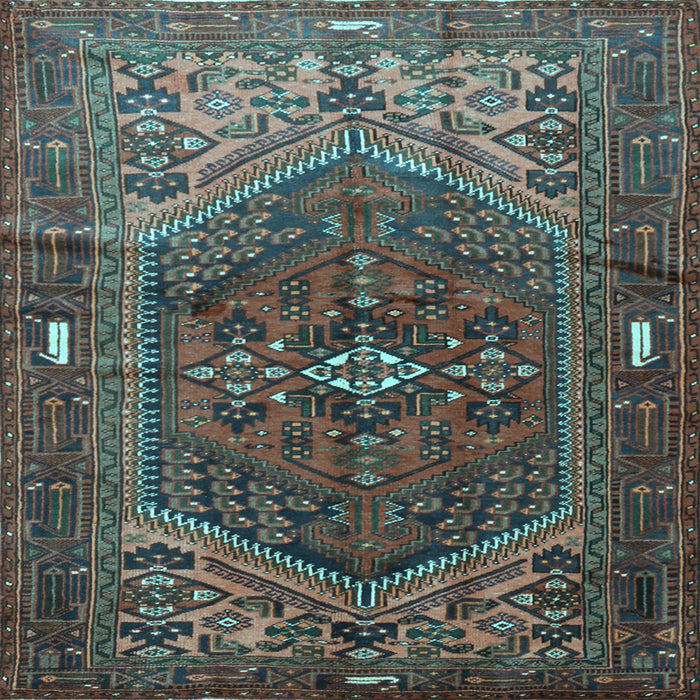 Square Persian Light Blue Traditional Rug, tr1933lblu