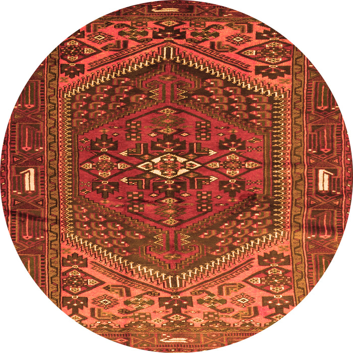 Square Persian Orange Traditional Rug, tr1933org