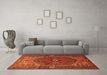 Machine Washable Persian Orange Traditional Area Rugs in a Living Room, wshtr1933org