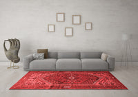 Machine Washable Persian Red Traditional Rug, wshtr1933red