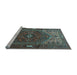 Sideview of Machine Washable Persian Light Blue Traditional Rug, wshtr1933lblu