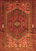 Serging Thickness of Machine Washable Persian Orange Traditional Area Rugs, wshtr1933org