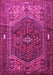 Machine Washable Persian Pink Traditional Rug, wshtr1933pnk