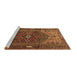 Sideview of Machine Washable Persian Brown Traditional Rug, wshtr1933brn