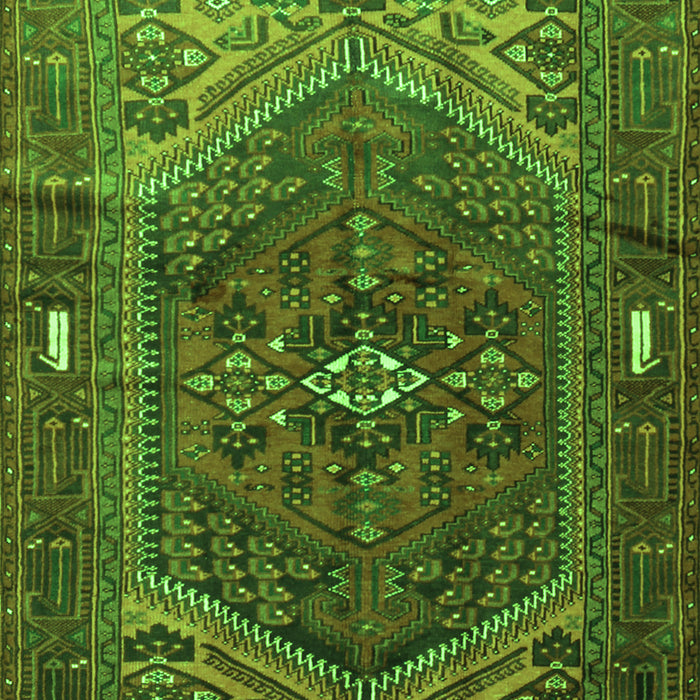 Serging Thickness of Machine Washable Persian Green Traditional Area Rugs, wshtr1933grn