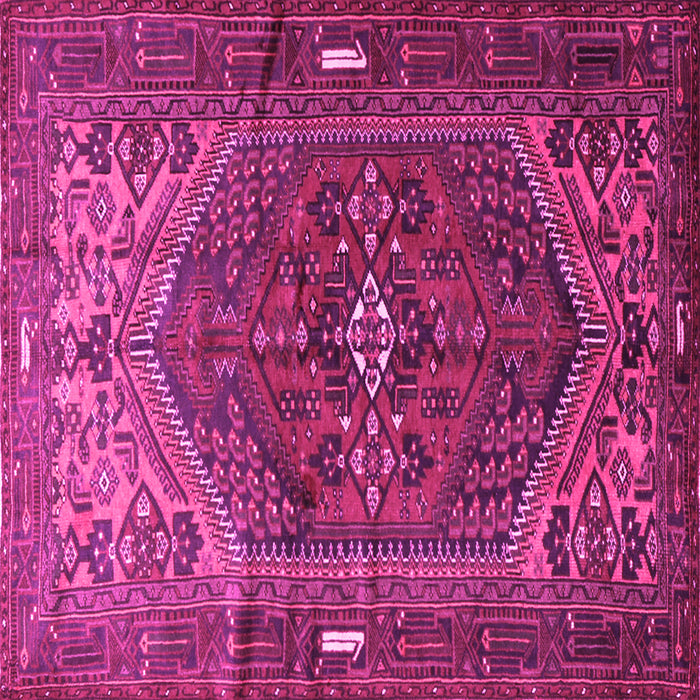 Square Machine Washable Persian Pink Traditional Rug, wshtr1933pnk