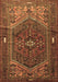 Machine Washable Persian Brown Traditional Rug, wshtr1933brn